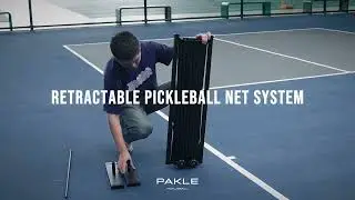 PAKLE  Portable Pickleball Net System - Retractable & Quick-Setup