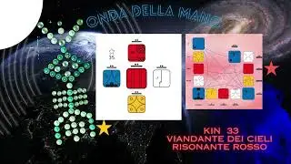 KIN 33 VIANDANTE DEI CIELI RISONANTE ROSSO
