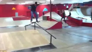 @Ryan_lay #boardslide up & down the A-frame rail @kidsthatrip