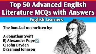 Top 50 Advanced English Literature MCQs with Answers | 2025 FPSC | PPSC | UGC NET | CSS | MA English