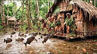 Amazon Survival | Deadly Piranhas vs Korowai Tribe