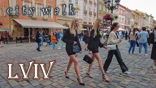 🇺🇦 Lviv. FRIDAY EVENING 4K  &ndash; A Walk to the Sounds of a Real City. Ukraine
