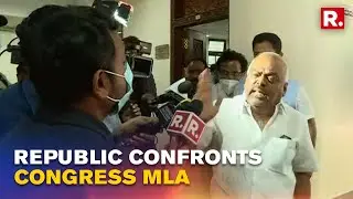 Congress Leader Ramesh Kumar Refuses To Apologize, Pushes Republic Mic When Questioned