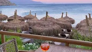Beach Balcony Ambience with Calm Jazz Music & Waves Sound for Studying, Relaxing, & Sleeping-10Hours