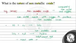 What is the nature of non metallic oxide?