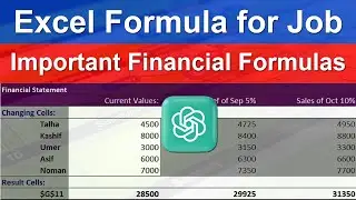 Important Financial Formulas in Excel | Excel Formula for Job Interview | Advanced Excel