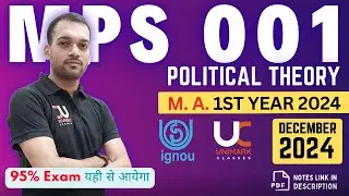MPS 001 Secure 95+ | DEC 2024 Important Questions | IGNOU MA Political Science | Unimark Classes