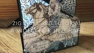 Zig Zag Card using Stamperia Winter Tales