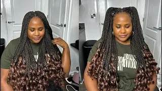How to: Crochet Individual Box Braids | Crochet Braids with Curls