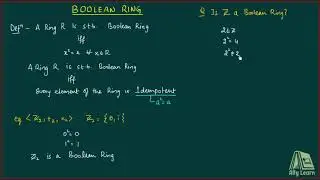 6. Boolean Ring - Introduction | Result - Every Boolean Ring is Commutative