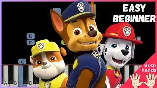 Paw Patrol theme song | EASY BEGINNER PIANO TUTORIAL + sheet music link