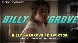 Billy Hargrove 4K HD Twixtor | Stranger things | Dacre Montgomery Scenepack Clips | Download Link 👇.