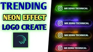 How To Make Trending Neon Effect Logo | Make neon lower thirds | Make Trending Logo | Status Logo