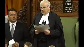 2005 Canadian Budget Vote/Confidence Motion (Speaker Milliken Breaks Tie)