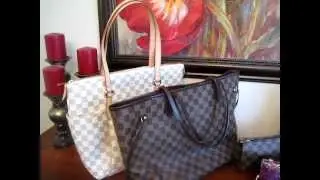 Louis Vuitton Azur Totally MM versus Damier Neverfull MM - Handbag comparison
