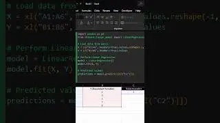 Perform Regression in Excel Using Python's sklearn and =PY 🚀📊