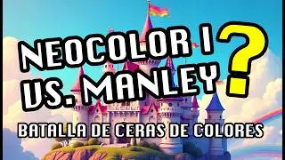 Jugando con las ceras de color Caran D'ache Neocolor I y las ceras blandas Manley