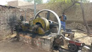 Beautiful Starting Old Black Desi Diesel 22hp Modern Engine 
