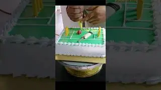 Cricket Pitch Cake Decoration 🎂 #shorts #youtubeshorts #viral