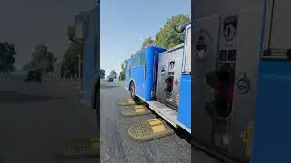 blue fire trucks vs Speed Bumps #short #beamng #beamngdrive #trucksvs