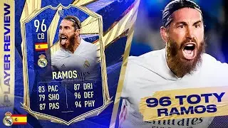96 TEAM OF THE YEAR SERGIO RAMOS REVIEW! FIFA 21 Ultimate Team