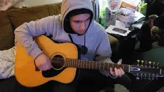 Andrew Lorenzi tries out new Yamaha fg-230 Red Label
