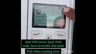 Abb drive 3130 fault code how to rectify this fault&nbsp;#tech&nbsp;#electrical&nbsp;#leaning&nbsp;#drive l #vfd #error