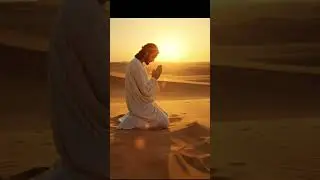 A Holy Prayer at Dawn. #Jesus #Praying #Sunrise #Christian #Cinematic #Aesthetic #Prayer #Shorts