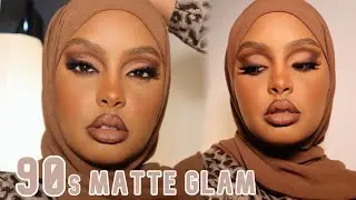 90's INSPIRED MATTE BROWN MAKEUP LOOK | Jasmine Egal
