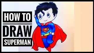How To Draw Superman step by step /easy superman drawing /cute superman