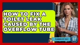How To Fix A Toilet Leak Caused By The Overflow Tube - Plumbing DIY Daily