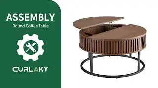 🛠️Curlaky Round Lift Top Coffee Table Video🛠️