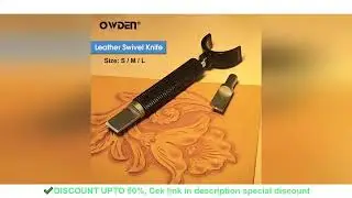 OWDEN Leather Swivel Knife Set Leather Carving Tool 2 Blades Adjustable Handle Leathercraft Tool Swi
