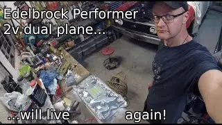 XC Ford Falcon 351 Crusty Wagon project: Edelbrock Performer 2V dual plane manifold hidden surprise!