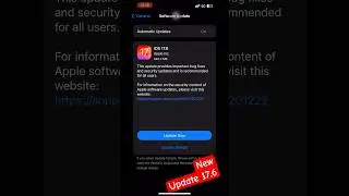 NEW IOS UPDATE 17.6 , This update provides important bug fixes and security updates 👈🥰🔥 #short