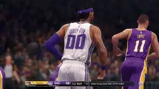NBA LIVE 18: LAKERS VS KINGS-LONZO BALL CATCHES FIRE!