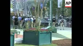 USA: ATLANTA: HILLARY CLINTON LAYS WREATH IN MEMORY OF BOMB VICTIMS (2)