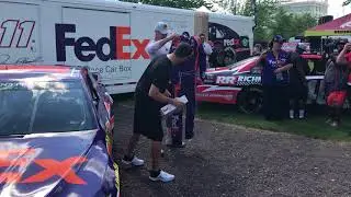 WATCH: Redskins' Alex Smith gets racing suit from NASCAR's Denny Hamlin