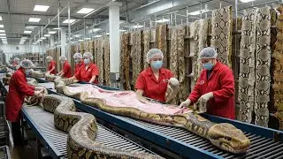 Inside the Snakes Leather Factory 🐍 | The Fascinating Process of Making Luxury Product