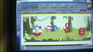 Commodore Amiga 1200 playing WorldCup 2014 Google Doodle