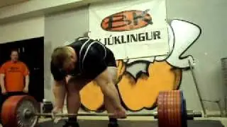 P&aacute;ll Logason 385kg / 850lbs raw deadlift fail