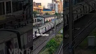 Retrofitted Emu Local Rushing Towards Its Next Halt Nerul #retrofittedemu #mumbailocal #oldlocal