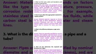 Piping ENgineers interview Questions | Shorts videos for PIping Interview questions|#pipingengineers
