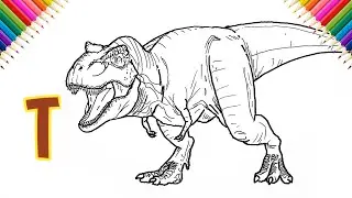 How to Draw Tyrannosaurus Rex | Step by Step