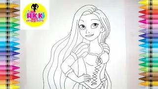 HOW TO DRAW RAPUNZEL / TANGLED DISNEY PRINCESS RAPUNZEL DRAWING TUTORIAL