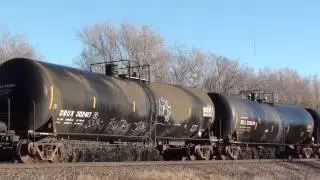 westbound empty fuel tanker train on the UP Pratt Sub  02/07/2015  # 2