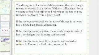 Ex 1: Determine the Divergence of a Vector Field