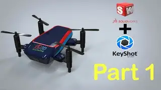 Solidworks tutorial | Design a drone & render with keyshot Parte 1/2