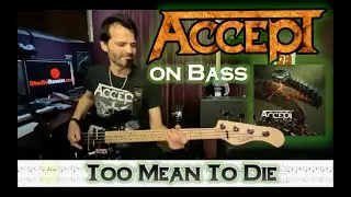 ACCEPT &ndash; Too Mean To Die &ndash; Bass Play-Along Video by Martin Motnik