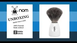 Muhle NOM Max pędzel 100% borsuk biała rączka, LASSE81WH